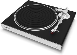 Victrola Hi-Res Black Turntable - aptX Adaptive, aptX HD, Bluetooth Streaming, Wired RCA Output, Aluminum Tonearm