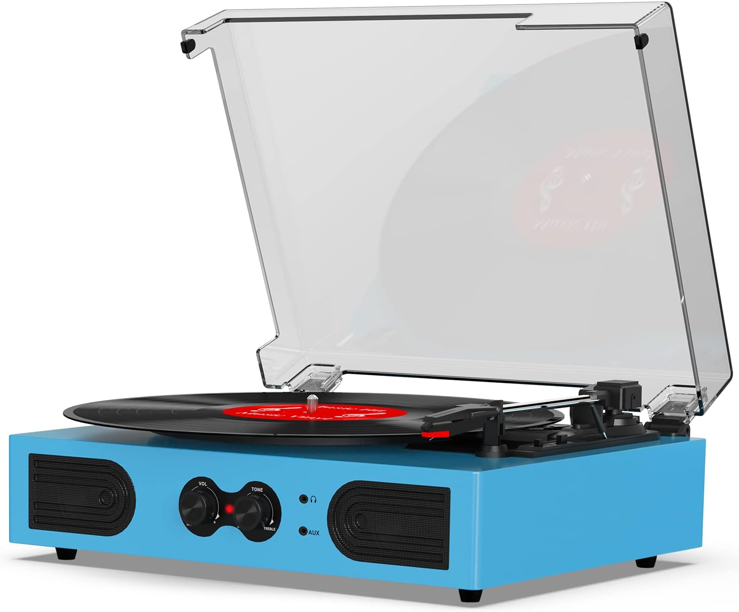 Record Player Bluetooth Turntable for Vinyl with Speakers & USB  Player,Vinyl to USB,3 Speed Belt Driven LP Vintage Phonograph for Home  Decoration