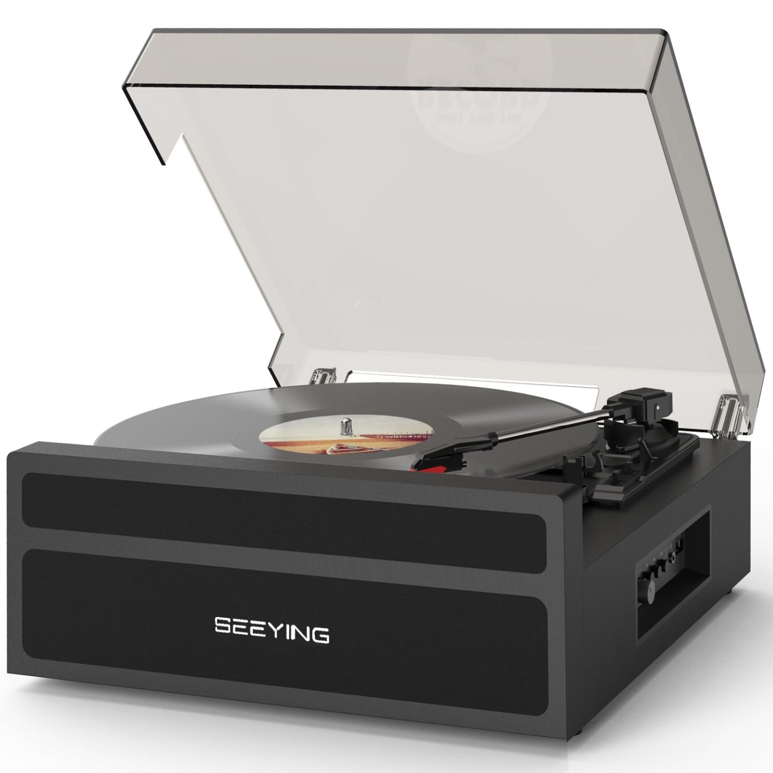 Vinyl Record Player Bluetooth with Built-in Speakers, 3 Speed Belt ...