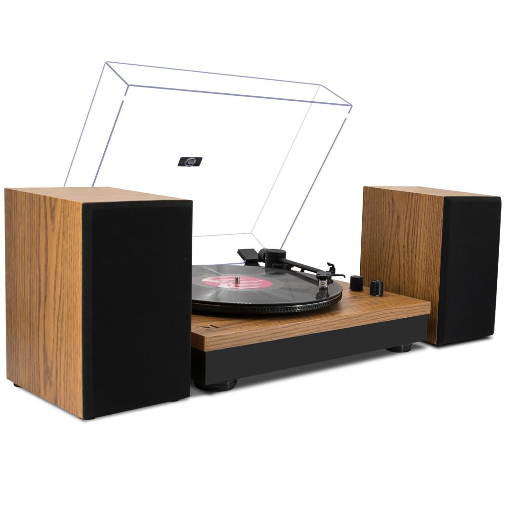 Vinyl Record Player, Record Players for Vinyl with Speakers, Wireless ...