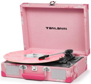 Record Player - 3 Speed Turntable Portable Suitcase Vinyl Record Player
