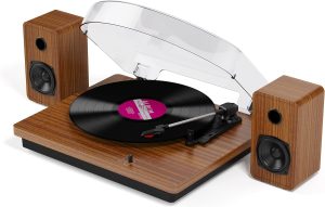 Record Player for Vinyl with 30W Speakers Upgraded