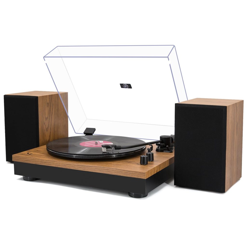 Vinyl Record Player, Record Players for Vinyl with Speakers, Wireless ...