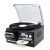 PAREIKO 9-in-1 Record Player 3 Speeds Vinyl Turntable with Bluetooth, Built-in Speakers Phonograph with 3.5mm Headphone Jack, CD/Cassette, FM/AM Radio, Aux-in/RCA Line Out, USB/SD/MMC