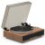 Wohome Hi-Fi Stereo Turntable Vinyl Record Player, Bluetooth Input/Output, Belt Drive, 2-Speed with Adjustable Counterweight & AT-3600L Magnetic Cartridge (Built-in 4 Speakers, Walnut)