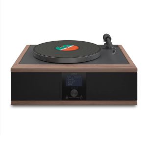 Andover-One E Turntable Music System with Songbird - All in One Record Player Stereo and Surround; Turntable with Speakers ; Bluetooth; Streaming High Res: Tidal Spotify Amazon Qobuz Apple Music