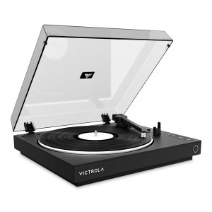 Victrola Fully Automatic Bluetooth Turntable with Audio Technica ATN3600L Cartridge, Automatic Repeat Function, 2-Speed Vinyl Record Player, Wireless Bluetooth Streaming, Preamp and Aluminum Platter