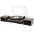 Vinyl Record Player with Dual Portable Stereo Speakers, 3-Speed Belt-Drive Turntable with BT 5.0 Wireless Music Streaming, RCA Output, Auto-Stop Switch | Mahogany