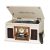 Victrola 8-in-1 Bluetooth Record Player & Multimedia Center, Built-in Stereo Speakers – Turntable, Wireless Music Streaming, Real Wood | Black, 1SFA