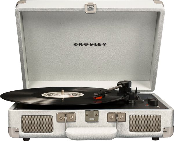 Crosley CR8005F-TN Cruiser Plus Vintage 3-Speed Bluetooth in/Out Suitcase Vinyl Record Player Turntable, Tourmaline