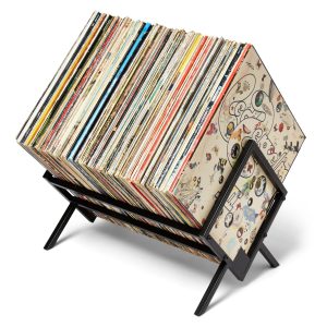 MODERN VINYL Record Holder - Matte Black Metal - 80-100 LP Storage - Simple, Quick Assembly - Vinyl Display, Storage - High-End Design - Protects Vinyl - Organize Albums - Book, Magazine, Files