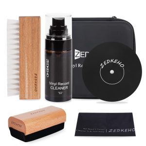 Vinyl Record Cleaning Kit: Complete 6-in-1 Record Cleaning Kit, Velvet Brush, Vinyl Record Brush Anti Static, Lps Cleaner, Record Cleaning Cloth, Label Protector, Storage Case - Revitalize Your Vinyl