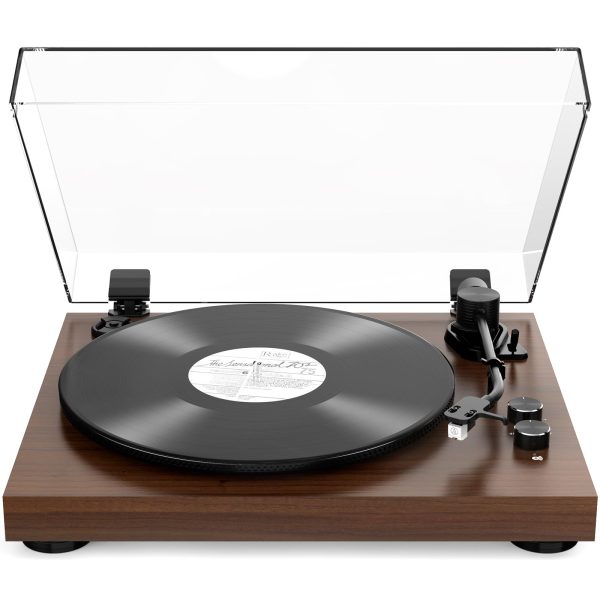 Record Player Belt-Drive Turntable with Bluetooth Output Connectivity Support 2 Speeds (33&45RPM) RCA Output Line Vinyl Record Player with Magnetic Cartridge Built-in Phono Pre-amp