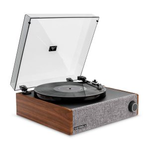 Victrola Vinyl Record Player (Walnut), Eastwood LP VTA-78 Stereo Player, Audio Technica AT-3600L Cartridge, Anti-Skip Floating Speaker System