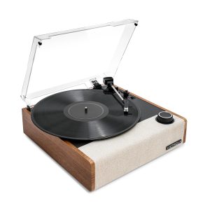 Victrola Eastwood II Record Player, Espresso Finish Turntable with Speakers, Bluetooth 5.1 and Vinyl Stream Technology, Vintage Style 3-Speed Vinyl Player, Audio Technica AT-3600LA Cartridge